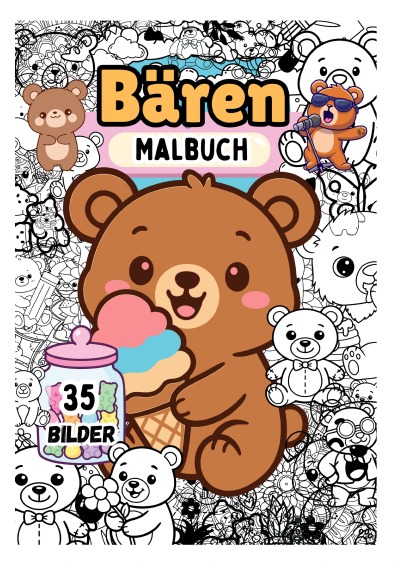 'Cover von Niedliche Bären – Malbuch'-Cover