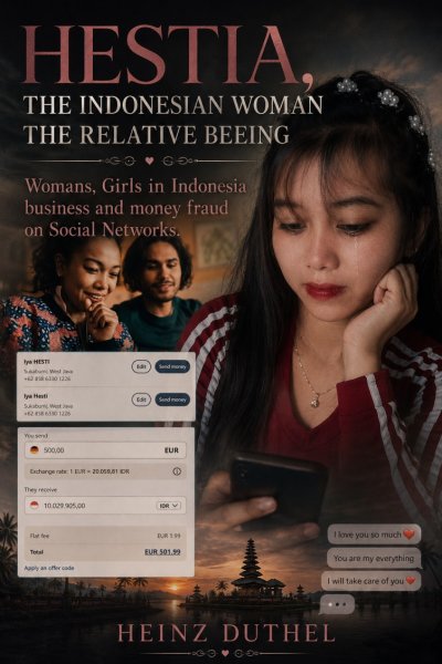 'Cover von ‘Hestia, the Indonesian Woman the relative beeing’.'-Cover