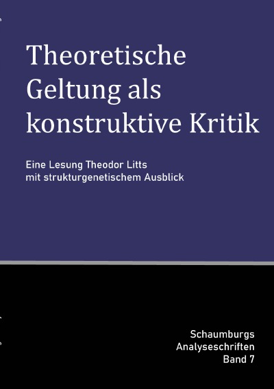 'Cover von Theoretische Geltung als konstruktive Kritik'-Cover