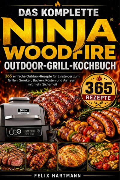 'Cover von Das komplette Ninja Woodfire Outdoor-Grill-Kochbuch'-Cover