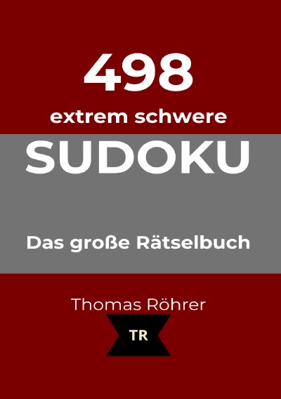 'Cover von 498er Sudoku extrem schwer, DIN A5'-Cover