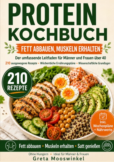 'Cover von Protein Kochbuch, Fett Abbauen, Muskeln Erhalten'-Cover