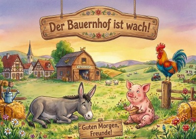'Cover von Eddi der Esel, Rudi das Schwein und Hugo der eitle Hahn. Der besondere Bauernhof'-Cover