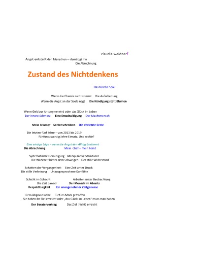 'Cover von Zustand des Nichtdenkens'-Cover