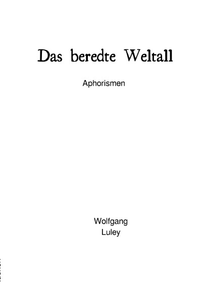 'Cover von Das beredte Weltall'-Cover