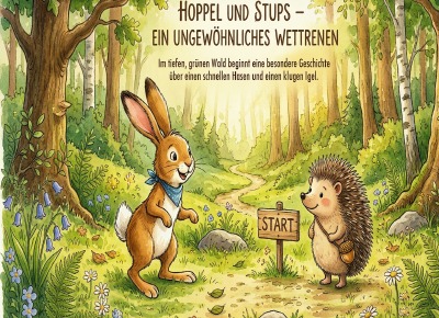 'Cover von Hoppel und Stups – Ein ungewöhnliches Wettrennen'-Cover