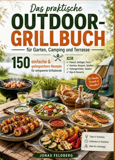 'Cover von Das praktische Outdoor-Grillbuch für Garten, Camping und Terrasse'-Cover