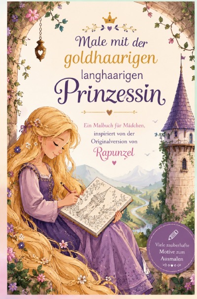 'Cover von Male mit der goldhaarigen langhaarigen Prinzessin'-Cover