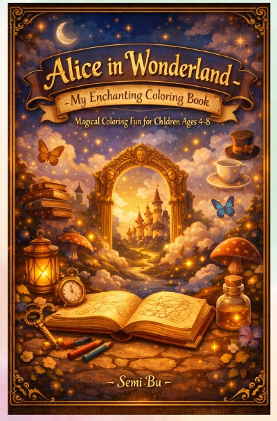 'Cover von Alice in Wonderland – My Enchanting Coloring Book'-Cover