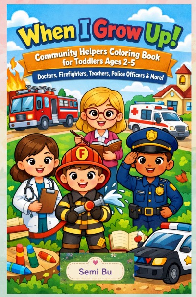 'Cover von When I Grow Up! Community Helpers Coloring Book for Toddlers Ages 2–5'-Cover