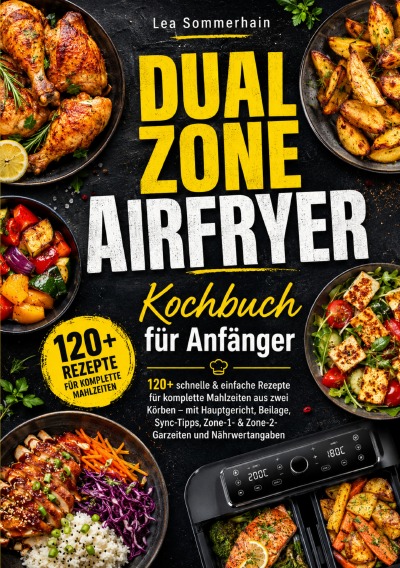 'Cover von Dual Zone Airfryer Kochbuch für Anfänger'-Cover