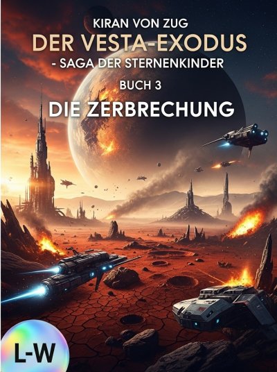 'Cover von Der Vesta-Exodus – Die Saga der Sternenkinder – Band 3 – Die Zerbrechung'-Cover