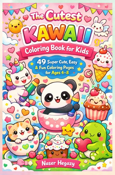 'Cover von The Cutest Kawaii Coloring Book for Kids'-Cover