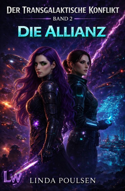 'Cover von Der Transgalaktische Konflikt – Im Schatten der Jägerin – Buch 2 von 7 – Die Allianz'-Cover