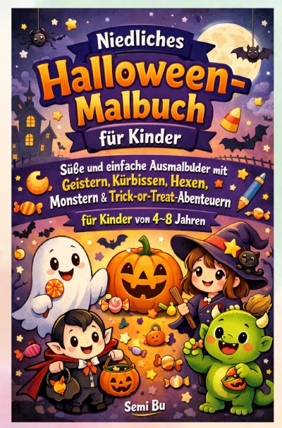 'Cover von Niedliches Halloween-Malbuch für Kinder'-Cover