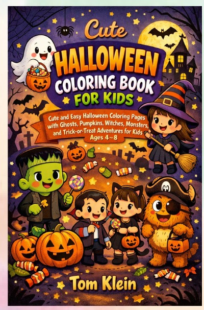 'Cover von Cute Halloween Coloring Book for Kids'-Cover