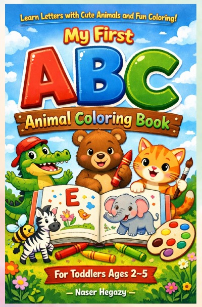 'Cover von The Ultimate ABC Animal Coloring Book for Toddlers Ages 2–5: Learn Letters, Color, and Have Fun!'-Cover