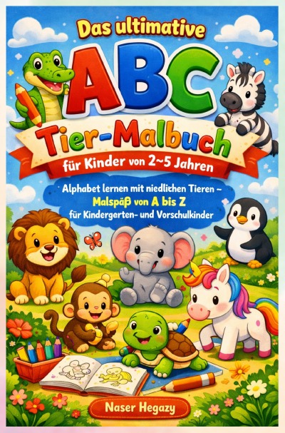 'Cover von Das ultimative ABC-Tier-Malbuch für Kinder von 2–5 Jahren'-Cover