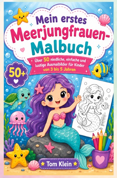 'Cover von Mein erstes Meerjungfrauen-Malbuch'-Cover