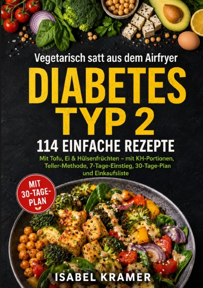 'Cover von Vegetarisch satt aus dem Airfryer bei Diabetes Typ 2'-Cover