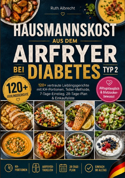 'Cover von Hausmannskost aus dem Airfryer bei Diabetes Typ 2'-Cover