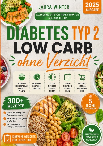 'Cover von Diabetes Typ 2 Low Carb ohne Verzicht'-Cover