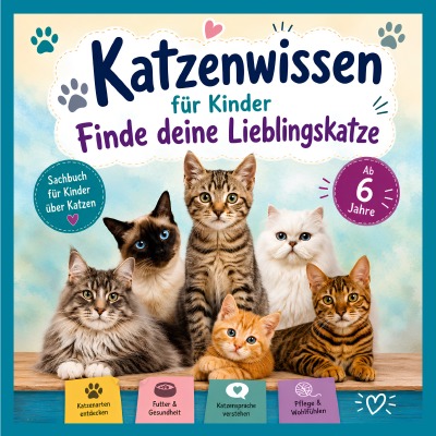 'Cover von Katzenwissen für Kinder – Finde deine Lieblingskatze'-Cover