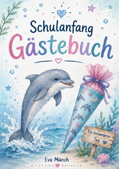'Cover von Gästebuch Schulanfang Thema Delphin'-Cover
