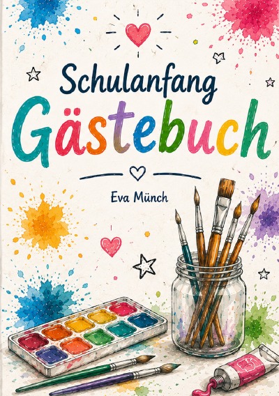 'Cover von Gästebuch Schulanfang Thema Farbkleckse'-Cover