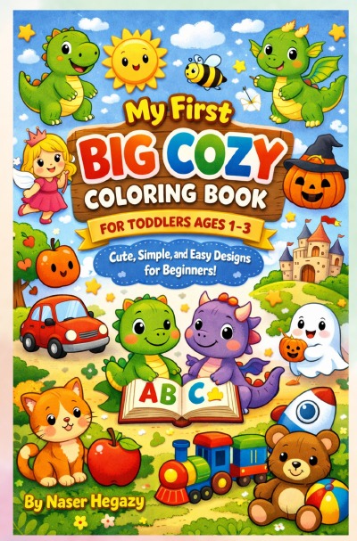 'Cover von My First Big Cozy Coloring Book for Toddlers Ages 1–3: Cute, Simple, and Easy Designs for Beginners'-Cover