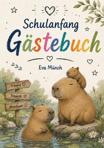 'Cover von Gästebuch Einschulung Thema Capybara'-Cover