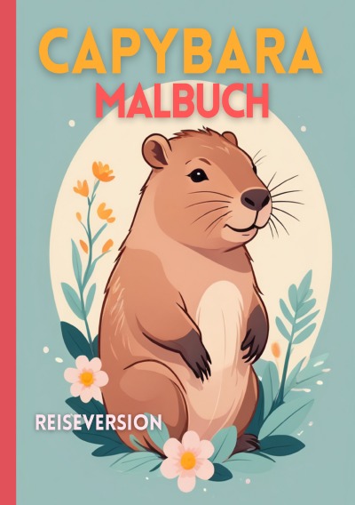 'Cover von Capybara Malbuch | A5 Reiseversion'-Cover