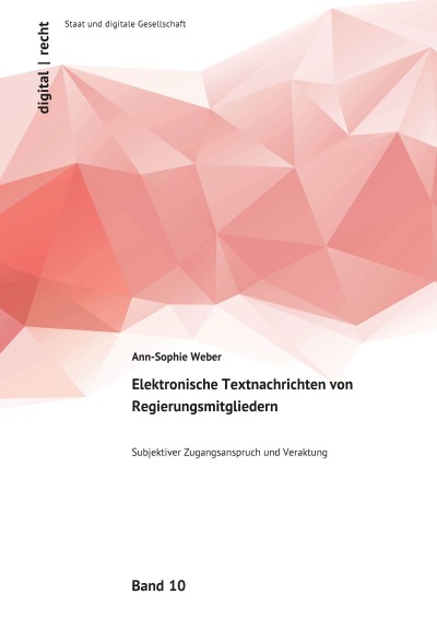 'Cover von Elektronische Textnachrichten von Regierungsmitgliedern'-Cover