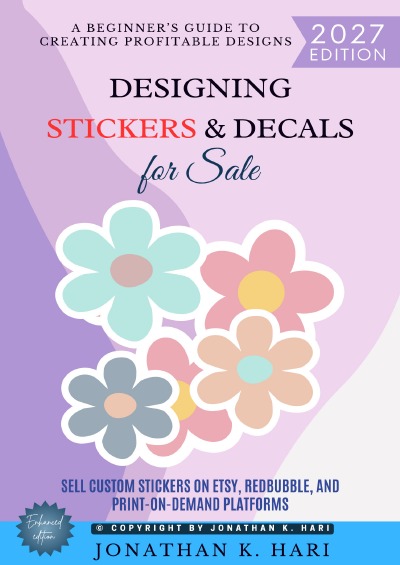 'Cover von Designing Stickers & Decals for Sale:'-Cover