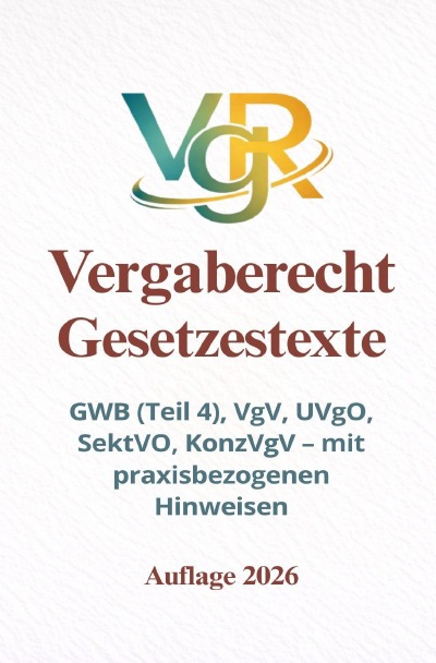 'Cover von Vergaberecht Gesetzestexte'-Cover