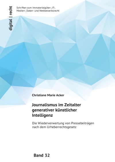 'Cover von Journalismus im Zeitalter generativer künstlicher Intelligenz'-Cover
