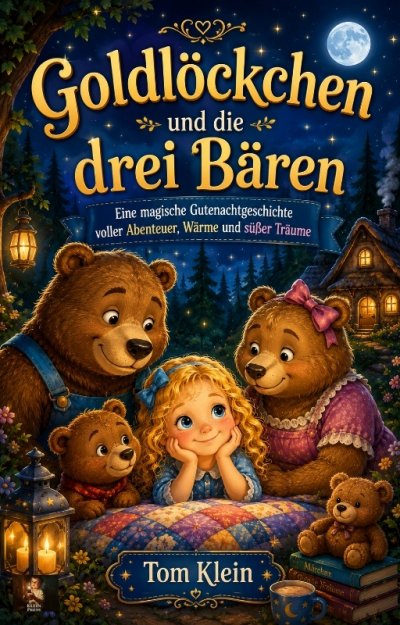 'Cover von Goldlöckchen und die drei Bären – Eine magische Gutenachtgeschichte voller Abenteuer, Wärme und süßer Träume'-Cover