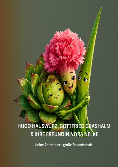 'Cover von Hugo Hauswurz, Gottfried Grashalm und ihre Freundin Nora Nelke.'-Cover