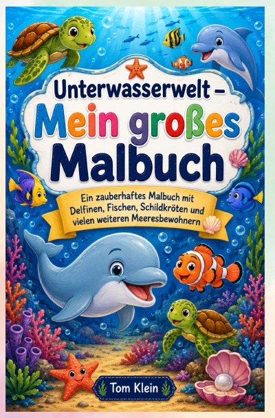 'Cover von Unterwasserwelt – Mein großes Malbuch'-Cover