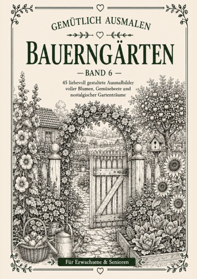 'Cover von Gemütlich ausmalen – Bauerngärten'-Cover