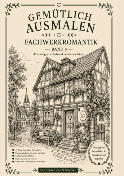 'Cover von Gemütlich ausmalen – Fachwerkromantik'-Cover