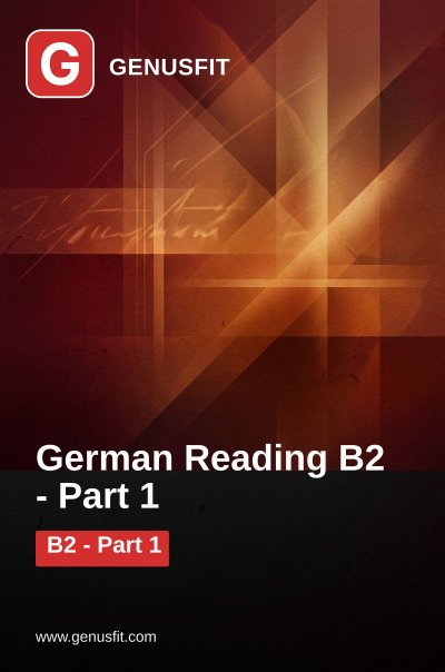 'Cover von GenusFit: German Reading B2. Part 1/3'-Cover