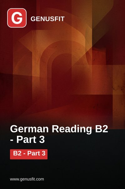 'Cover von GenusFit: German Reading B2. Part 3/3'-Cover