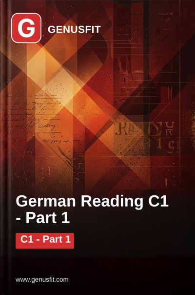 'Cover von GenusFit: German Reading C1. Part 1/6'-Cover