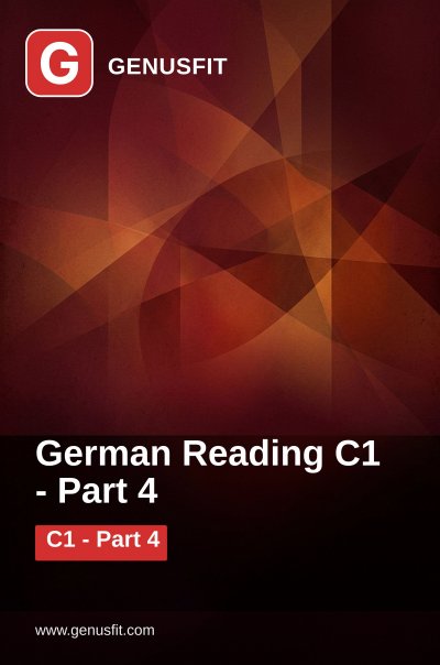 'Cover von GenusFit: German Reading C1. Part 4/6'-Cover