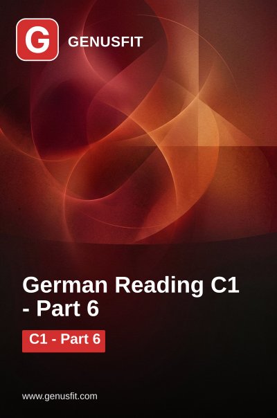 'Cover von GenusFit: German Reading C1. Part 6/6'-Cover
