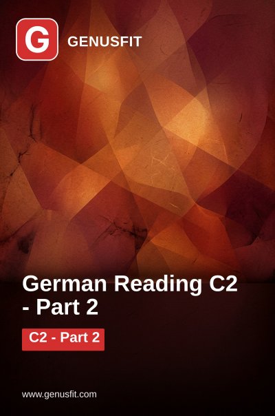 'Cover von GenusFit: German Reading C2. Part 2/7'-Cover