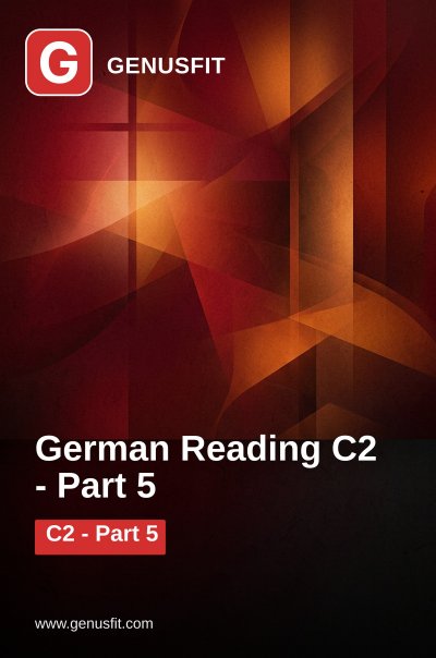 'Cover von GenusFit: German Reading C2. Part 5/7'-Cover