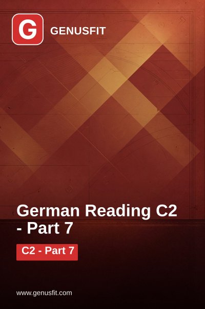 'Cover von GenusFit: German Reading C2. Part 7/7'-Cover