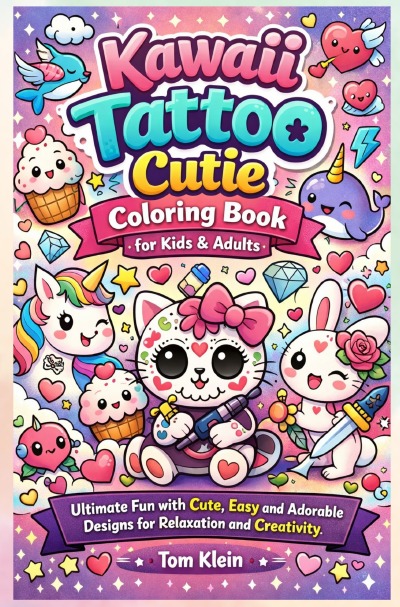 'Cover von Kawaii Tattoo Cutie Coloring Book for Kids & Adults'-Cover
